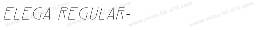 Elega Regular字体转换